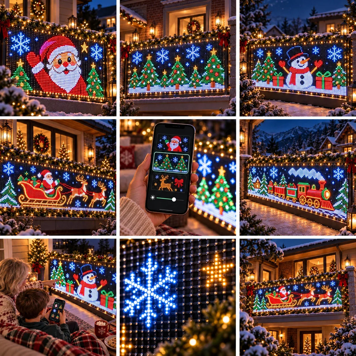 🎄CHRISTMAS -GlowCurtain💡