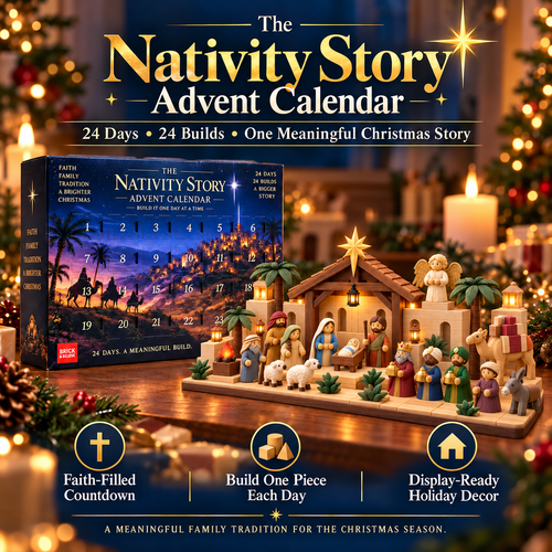 ✝️Nativity Advent Calendar – 24-Day Buildable Christmas Nativity Set✨