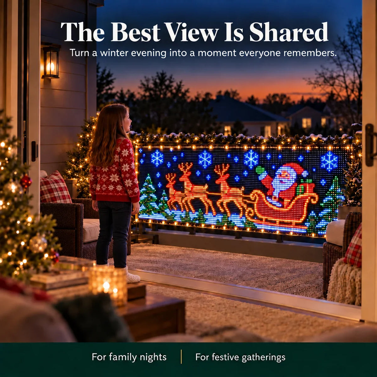 🎄CHRISTMAS -GlowCurtain💡