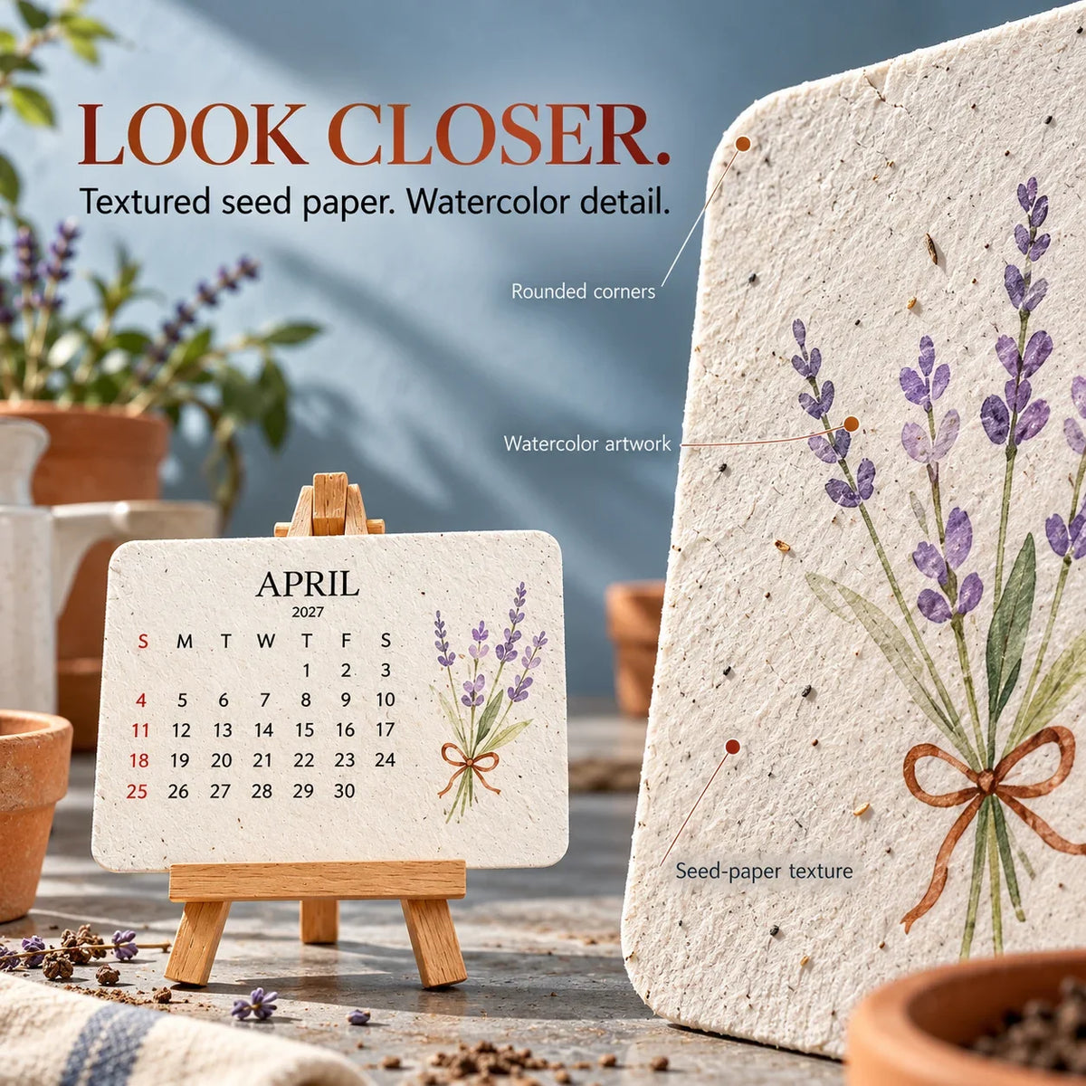 🌱Eco-Friendly Plantable “Timeless” Seed Calendar 2027