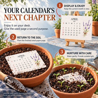 🌱Eco-Friendly Plantable “Timeless” Seed Calendar 2027