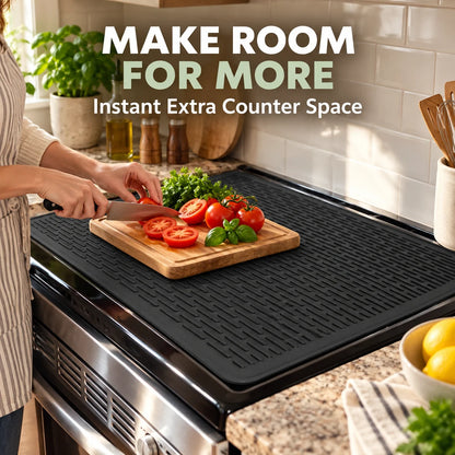 🔥500°F/220°C Heat-Resistant Silicone Stove Cover Mat & Utensils