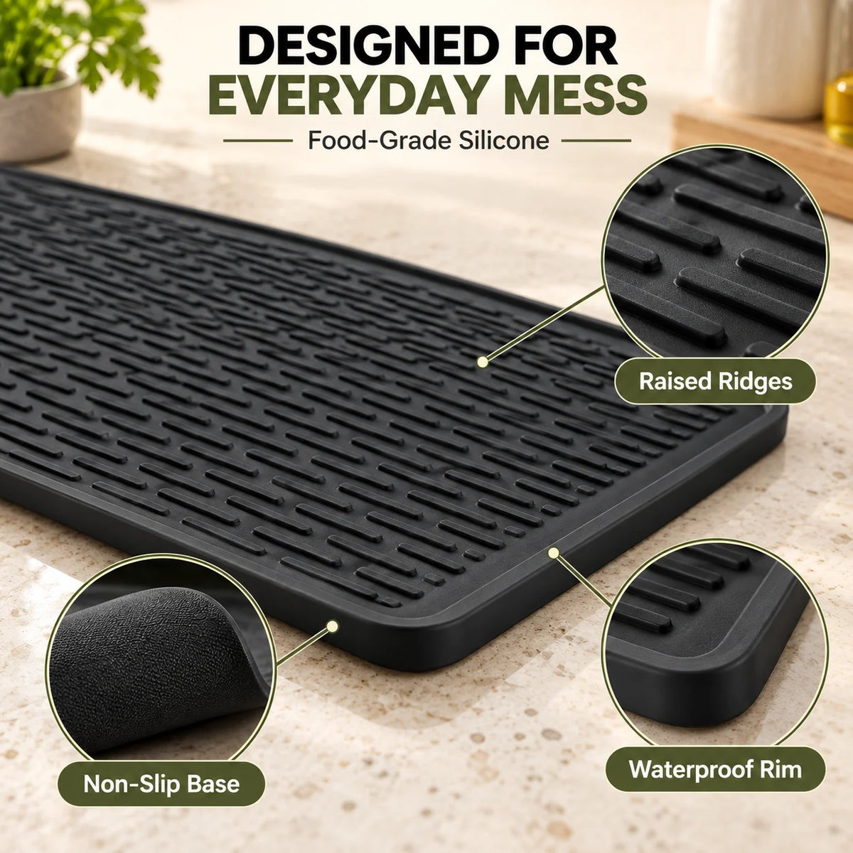 🔥500°F/220°C Heat-Resistant Silicone Stove Cover Mat & Utensils
